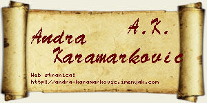 Andra Karamarković vizit kartica